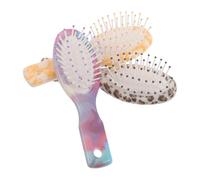 Gatuida Mini Brosses Démêlantes Portables Plastique Pliable Lot de 3 pour Design Léopard pour Cheveux Bouclés et Raides pour Voyage et Poche, pour Femmes et Garçon et Filles