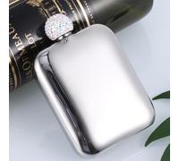 Gatuida Mini Flasque à Vin Portable Acier Inoxydable avec Design Strass Petite Bouteille Élégante pour Femmes Compacte et Légère pour Voyage et Plein Air