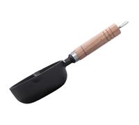 Gatuida Mini Poêle en Fonte 11 CM avec Poignée en Bois Casserole en Métal pour Verser L'Huile Cuisson Œufs et Beurre Ustensile Cuisine Compact pour Usage Domestique et Pâtisserie