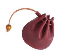 Gatuida Mini Porte-Monnaie en Cuir Vintage, Petit Porte-clés Multifonction, Bourse en Cuir de Cheval Fou, Compact et Léger, pour Femme, Usage Quotidien et Voyage, Couleur Rouge Vin