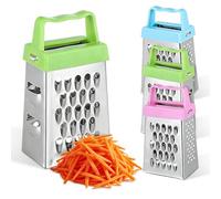Gatuida Mini Râpe à Fromage et Légumes en Acier Inoxydable, Lot de 6 Pièces, 3 Couleurs Assorties, Râpe Multifonction Compacte Cuisine, Ustensile Manuel Pratique