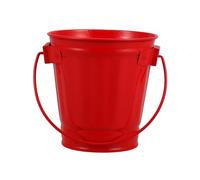 Gatuida Mini Seau Métal avec Poignée Rouge Petit Récipient Multifonction pour Snacks Rangement Bureau et Cuisine Seau Décoratif Portable Robuste