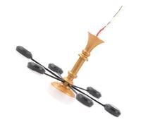 Gatuida Miniature Chandelier Luminaire Suspendu Doré et Noir Lumière Blanche Froide Décoration Miniature pour Maison de Poupée Lampe de Plafond Élégante pour Salon et Micro-Paysage