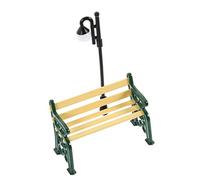 Gatuida Miniature Décoration de Jardin de Accessoires Banc Vert Lampadaire Courbé pour Maison de Poupée et Scènes Miniatures pour Créer Une Ambiance Romantique et Personnaliser Vos