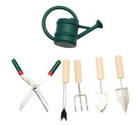 Gatuida Miniature Outils de Jardin Miniatures Accessoires Micro Paysage pour Maison de Poupée Ensemble avec Arrosoir Houe et Râteau pour Scène de Jardin