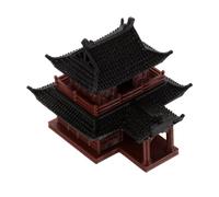 Gatuida Miniature Pagoda Statue Pavilion Aquarium Decor Handmade Japanese Style Micro Landscape Ornament for Living and Office Classical Ancient Architecture Model