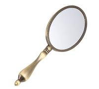 Gatuida Miroir De Maquillage Compact Métal Vintage Poignée Miroir De Voyage Portable pour Femmes pour Bureau Et Activités De Plein Air