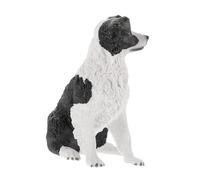 Gatuida Modèle Chien Réaliste Résine Border Collie Petit Chien Figurine Décorative Stable pour Bureau et Maison
