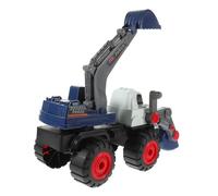 Gatuida Modèle de Camion de Chantier Petit Excavateur Bleu Véhicule Construction Réaliste pour Garçons Cadeau Anniversaire Noël Garçon Fille pour Exercices Manuels