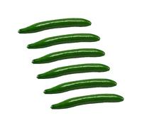 Gatuida Modèle de Concombre en Mousse Réaliste 6 Pièces, Accessoire Photo Adorable pour Décoration Maison ou Boutique de Légumes, Jouet D’éveil Vert