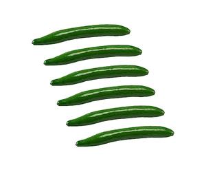 Gatuida Modèle de Concombre en Mousse Réaliste 6 Pièces, Accessoire Photo Adorable pour Décoration Maison ou Boutique de Légumes, Jouet D’éveil Vert