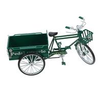 Gatuida Modèle de Tricycle Vintage en Métal Vert Mini Vélo Rétro Décoratif Ornement Maison Compact pour Bureau Salon Présent Décoration Intérieure Objet Décoratif Nostalgique