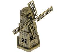 Gatuida Modèle D'éolienne en Alliage de Zinc Bronze Décoration Créative de Moulin à Vent Rotatif Petite Taille pour Décoration Intérieure Présent pour Maison et Bureau