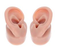 Gatuida Modèle d'Oreilles en Silicone Souple 1 Paire Réaliste Couleur Café pour Formation Médicale Pratique du Piercing et Acupuncture Pédagogique