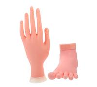 Gatuida Modèle Main-pied Souple Pour Pratique Nail Art Présentoir 2pcs Pour Formation Ongles En Acrylique