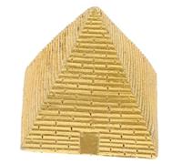 Gatuida Modèle Pyramidal en Résine, Décoration Vintage Créative pour Maison | Pyramide Creuse au Style Unique, Pièce Polyvalente pour House Warming et Mariage, Teinte Or