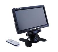Gatuida Moniteur De Voiture Tft-LCD Couleur avec Entrées Vidéo Écran De Rétrovision pour Caméra Arrière Télécommande Et Support Compatible avec Dvr Et VCR