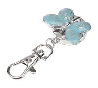 Gatuida Montre de Poche en Métal Porte-clés Forme, Bleu | Format Portable à Quartz, Attache Clip-on, pour Fermetures et Passants de Ceinture, Présent Prêt