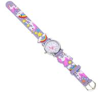Gatuida Montre Garçon et Filles Licorne en Silicone Violet, Montre-Bracelet Dessin Animé pour Filles et Garçons, Montre Analogique Quartz Petite Taille, pour L’école et Apprentissage