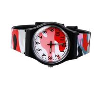 Gatuida Montre Garçon Fille Analogique Camouflage Rouge Confortable et Écologique Montre Éducative Mignonne pour École et Voyage