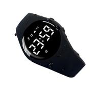 Gatuida Montre Garçon Fille Étanche Sport Plastique Léger Réveil Vibrant sans Bruit pour Étudiants Bracelet Intelligent Noir Cadeau Garçon Fille Ans