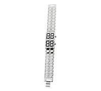Gatuida Montre LED pour Homme Rétro en Chaîne Argentée Montre Numérique Résistante pour Hommes Design Élégant Activités