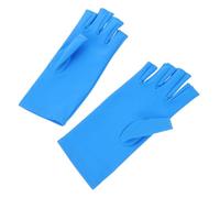 Gatuida Moufles De Manucure Sans Doigts Anti-uv Taille Unique Protection Uv Pour Nail Art Et Soins Des Mains Usage Esthétique Manucure Couleur Bleue