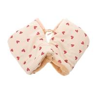 Gatuida Moufles pour Garçon et Filles Trottinette à Motif Cœur, Manchons Chauffe-Mains Chauds et Imperméables, Doublure Peluche Beige, Taille Unique, Protection Antigel pour Vélo