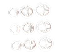 Gatuida Moule à Biscuits en Plastique Blanc 9pcs de Coquillage Démoulage Facile et Résistance aux Rayures pour Pâtisserie et Fêtes