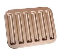 Gatuida Moule à Cake Long Non Adhérent Cavités pour Pâtisserie Maison Moule Cannelé Pratique pour Biscuits Pudding Outil de Cuisson et Créatif Métal Doré