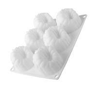 Gatuida Moule à Gâteau en Silicone 6 Cavités Grands Framboises Résistant à la Chaleur Noir Moules à Entremets pour Mousse de Fruits et Chocolat Décoration Pâtisserie Cuisson et