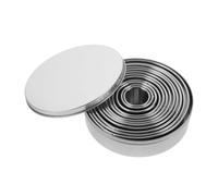 Gatuida Moule à Gâteau Rond en Acier Inoxydable, Réutilisable, Antiadhésif | Anneau Ovale à Surface Lisse, Taille Constante, pour Cheesecake et Génoise, Pâtisserie Maison