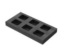 Gatuida Moule en Graphite 6 Emplacements pour Coulée de Métaux Alliés et Argenté, Résistant aux Environnements Difficiles, Fabrication Précis