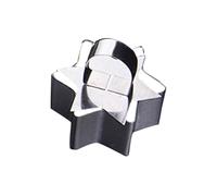 Gatuida Moule Pâtisserie Inox avec Poussoir Découpoir Six Branches pour Gâteaux Biscuits Sushi Légumes et Fruits et Facile à Nettoyer