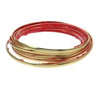 Gatuida Moulure Murale Autocollante Dorée 5 M Bande de Calfeutrage Flexible pour Joints et Plinthes Finition Décorative Imperméable pour Salle de Bain et Décoration Intérieure