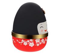 Gatuida Musique Box Décorative Forme de Poupée Japonaise Boîte à Rotative Rose Rouge pour Maison et Bureau