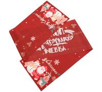Gatuida Nappe de Noël en Polyester Rouge, Bannière de Parti Décorative, Imprimé Merry Christmas, pour Tables de Salle à Manger et Pique-niques Extérieur