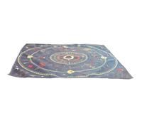 Gatuida Nappe de Tarot Astrologique en Lint, Table Unique, Décor Mystique | Format Portable, Usage Maison ou Extérieur, Motif Délicat Captivant