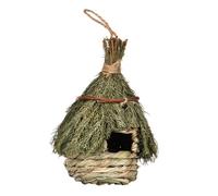 Gatuida Nichoir en Jonc de Mer Tissé la Main, Nid D'oiseau de Jardin Suspendu, Accessoire Décoratif Naturel, Moyen Format, pour Jardin Extérieur, Oiseaux Sauvages et Domestiques