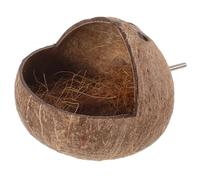 Gatuida Nichoir Perroquet en Noix De Naturel, Nid D'oiseau en Coquille De Noix De, Lit pour Oiseau en Cage, Maison Écologique pour Reproduction, Adapté Aux Perruches Et Petits Perroquets