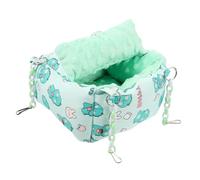 Gatuida Nid De Cochon d'Inde Lit pour Chinchilla Chaud en Peluche Épaissie, Nid De Couchage Ouvert Semi-Suspendu, Maison Confortable Verte Dinosaure, Adapté pour Hamster Et Petits Animaux