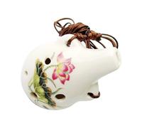 Gatuida Ocarina à 6 Trous Pratique Musicale Forme Fleur Adorable en Céramique Son Uniforme et Beau pour Débutants des Garçon et Filles