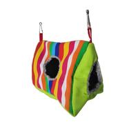 Gatuida Oiseaux Double Trou Rayé pour Perroquets Coussin De Couchage Chaud Et Douillet à Suspendre pour Oiseaux Intérieur Et Extérieur