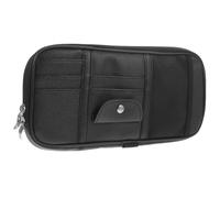 Gatuida Organisateur Pare-soleil Voiture Multifonctionnel Pour Cartes Rangement Compatible Visière Pochette Pratique Pour Permis Et Papiers Noir Et Facile Accès
