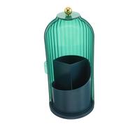 Gatuida Organiseur de Pinceaux de Rotatif Couvercle Rangement Poussière et Étanche pour Coiffeuse Conteneur de Stockage Transparent Vert