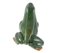 Gatuida Ornement par pulvérisation d'eau de Grenouille Statues de Grenouille Décoration de Grenouille en étang de Jardin Figure de Grenouille Sculpture animalière céramique Vert