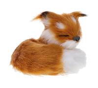 Gatuida Ornement Renard Peluche Réaliste Fausse Fourrure Modèle Statique pour Décoration Maison et Bureau Doux pour Garçon Fille et Amateurs Animaux