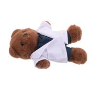 Gatuida Ours Peluche Médecin pour Étudiants Médecine Éducatif Doux et Confortable Cadeau de Fin Études Populaire de Fête Anniversaire Peluche Infirmière Créative avec Blouse Blanche Marron