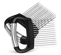 Gatuida Outil à Trancher Oignons 3 Pièces en Acier Inoxydable, Aiguilles Attendrisseur de Viande Multifonction, Guide de Découpe Précis pour Légumes et Viande, Ustensile la Cuisine