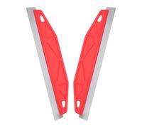 Gatuida Outil de Finition en Acier Inoxydable Rouge, Lot de 2, Guide de Coupe pour Peinture et Papier Peint, Protection de Bordure Murale Anti-taches, Accessoire pour Travaux de Peinture